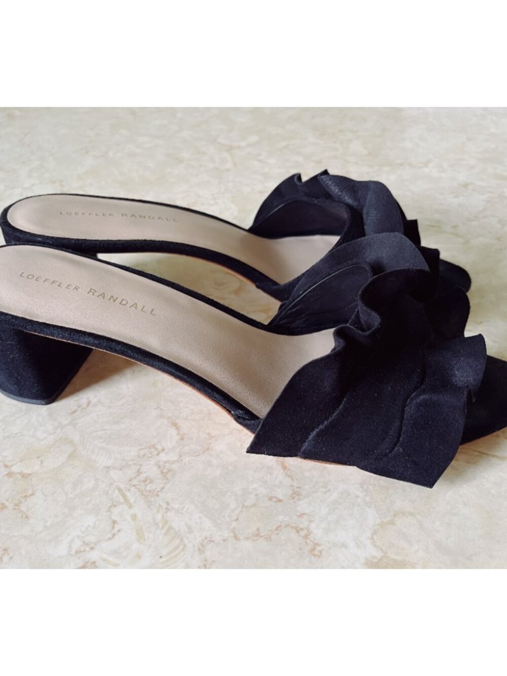 Loeffler Randall Vera Sz 11 Ruffle Slide Sandal - Picture 2 of 11